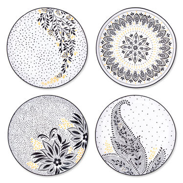 Sara Miller Artisanne Noir Set of 4 Salad Plates